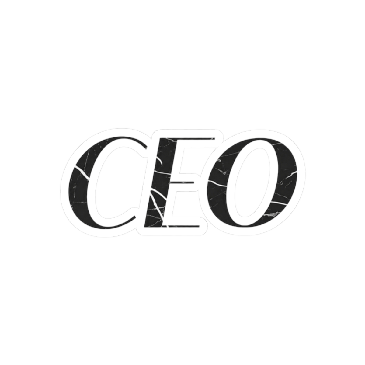 Girl Boss CEO Boss Babe Black Marble Sticker | Bold Vinyl Decal - alternate angle 3, merchandise