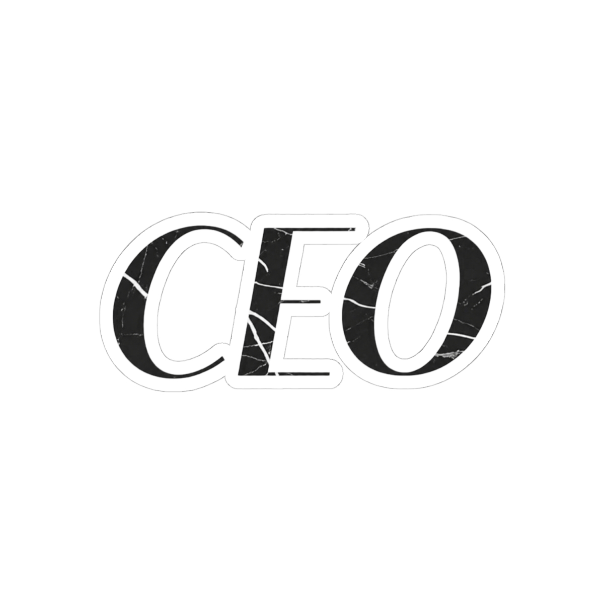 Girl Boss CEO Boss Babe Black Marble Sticker | Bold Vinyl Decal - alternate angle 1, merchandise